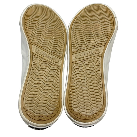 LAM Blue Canvas White Wall Loafers Slip On Mules Flats Casual Shoes sz 7.5 - Picture 15 of 16